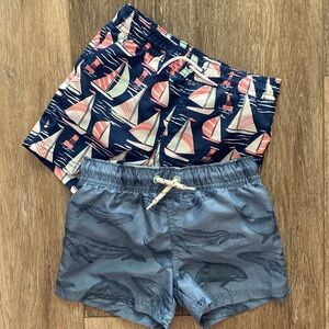 2 pairs of Toddler 3t Swim Trunks/ Janie&Jack + Little Planet
